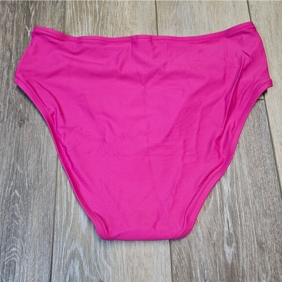 J. Crew Classic Full Coverage Bikini Bottoms Fuschia Pink Women's Medium - Picture 5 of 7